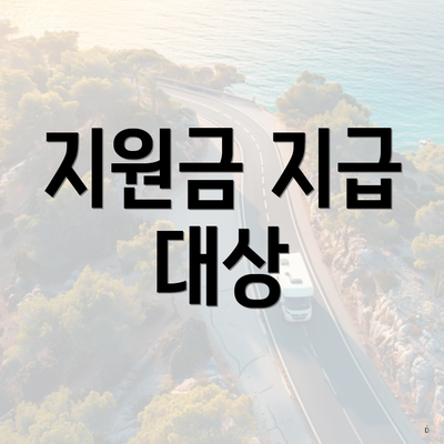 지원금 지급 대상