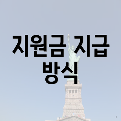 지원금 지급 방식