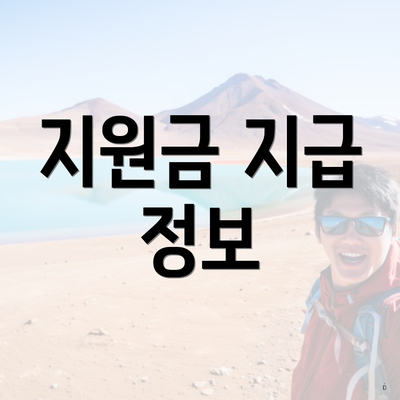 지원금 지급 정보