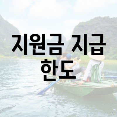 지원금 지급 한도