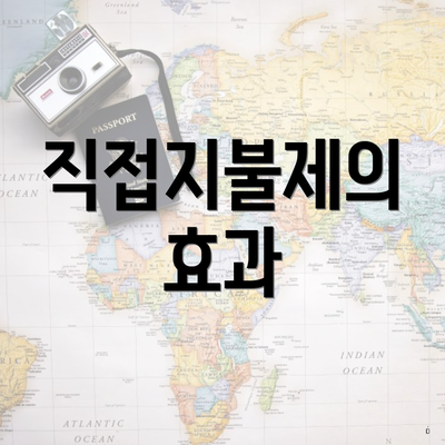 직접지불제의 효과