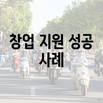 창업 지원 성공 사례