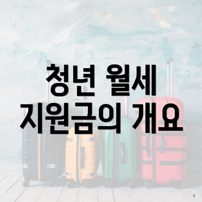 청년 월세 지원금의 개요