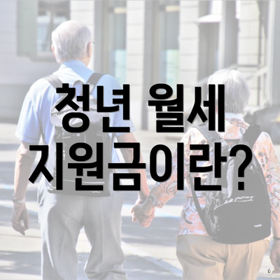 청년 월세 지원금이란?