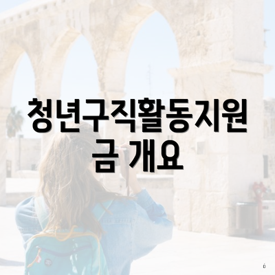 청년구직활동지원금 개요