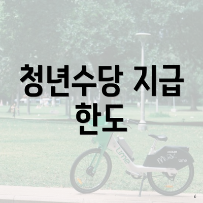 청년수당 지급 한도