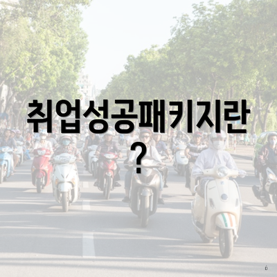 취업성공패키지란?