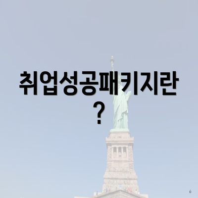 취업성공패키지란?
