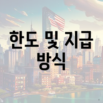 한도 및 지급 방식