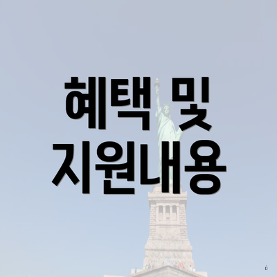 혜택 및 지원내용