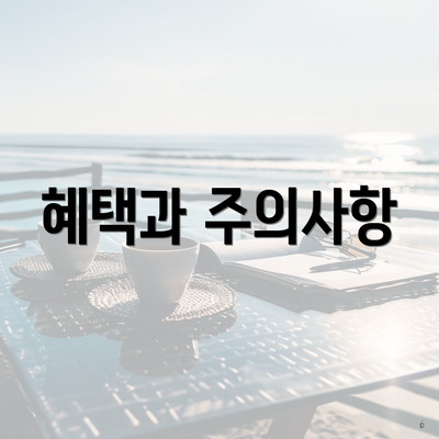 혜택과 주의사항