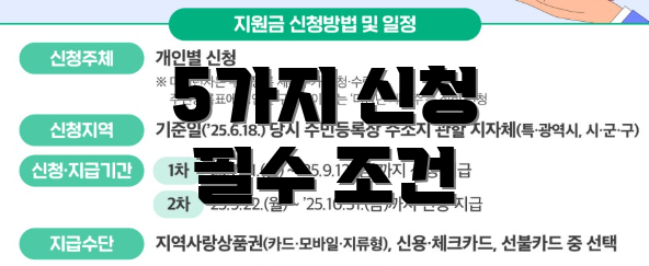 5가지 신청 필수 조건