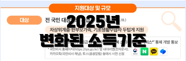 2025년 변화된 소득기준