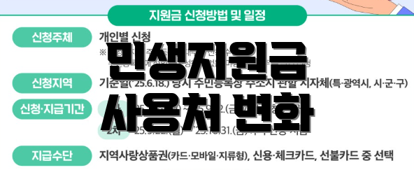 민생지원금 사용처 변화