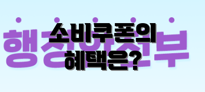 소비쿠폰의 혜택은?