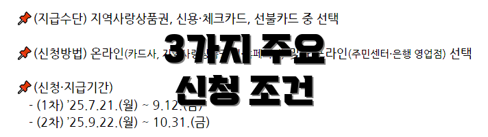 3가지 주요 신청 조건