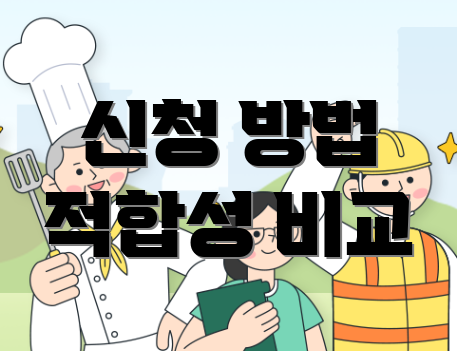신청 방법 적합성 비교