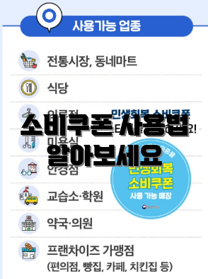 소비쿠폰 사용법 알아보세요