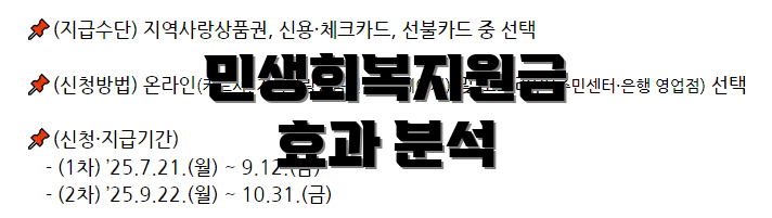 민생회복지원금 효과 분석