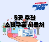 5곳 추천 소비쿠폰 사용처