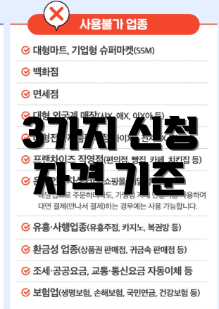 3가지 신청 자격 기준