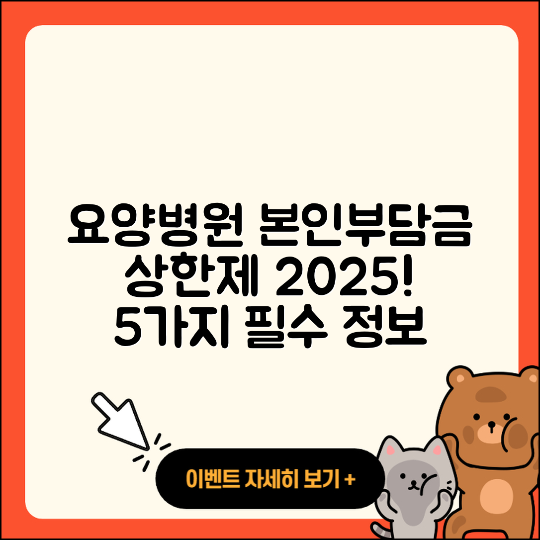 요양병원 본인부담금 비용 상한제 2025년 5가지 알려줘